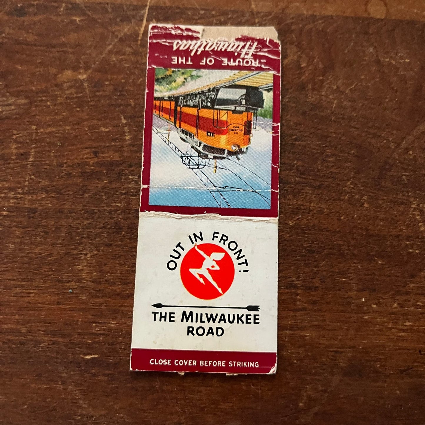 Milwaukee Railroad Route of the Hiawathas Advertising Matchbook Cover SA9-M13