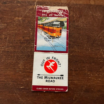 Milwaukee Railroad Route of the Hiawathas Advertising Matchbook Cover SA9-M13