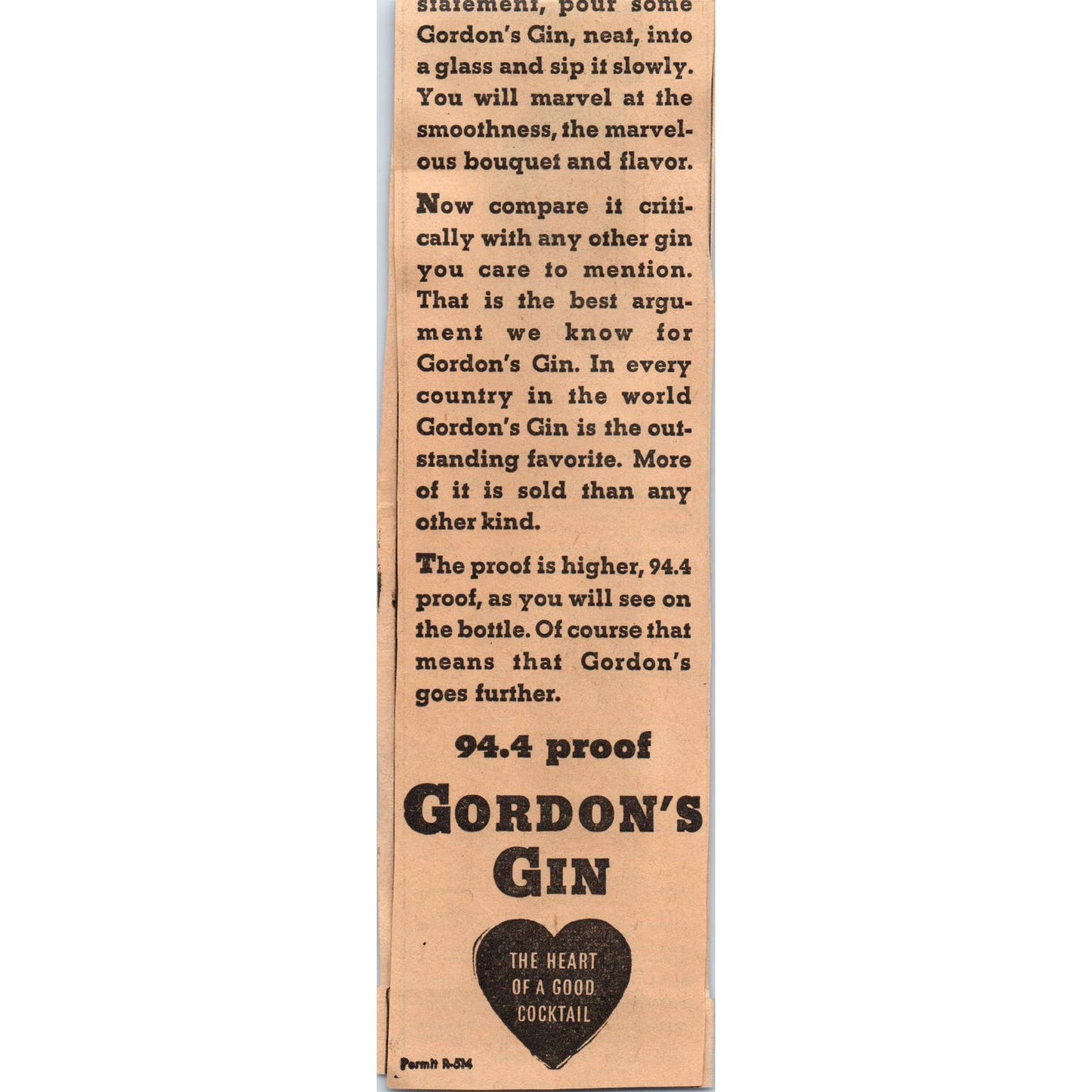 1935 Minneapolis Journal Newspaper Ad Gordon's Gin FL5-4-1