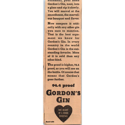 1935 Minneapolis Journal Newspaper Ad Gordon's Gin FL5-4-1