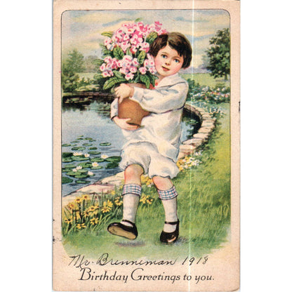 1918 Birthday Van Wert Ohio Original Postcard TK1-P15