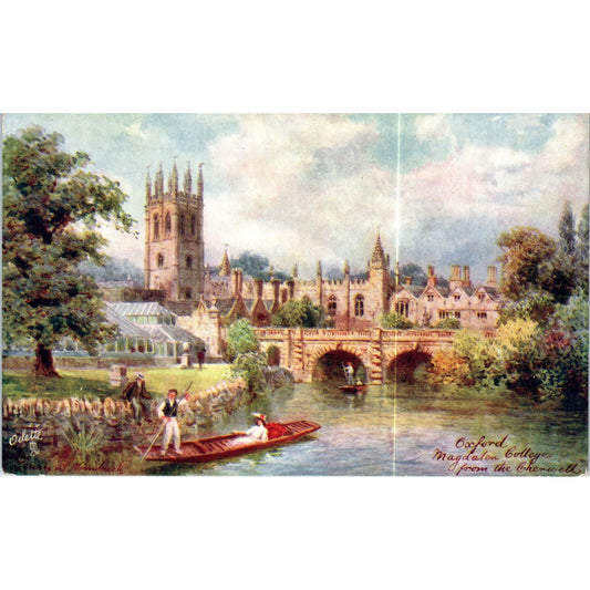Oxford - Magdalen College Raphael Tuck Oilette Original Postcard P3-2