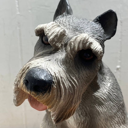 1986 Schnauzer Scottie Dog Resin Statue UNIVERSAL STATUARY # 506 12 x 8" USA TG5