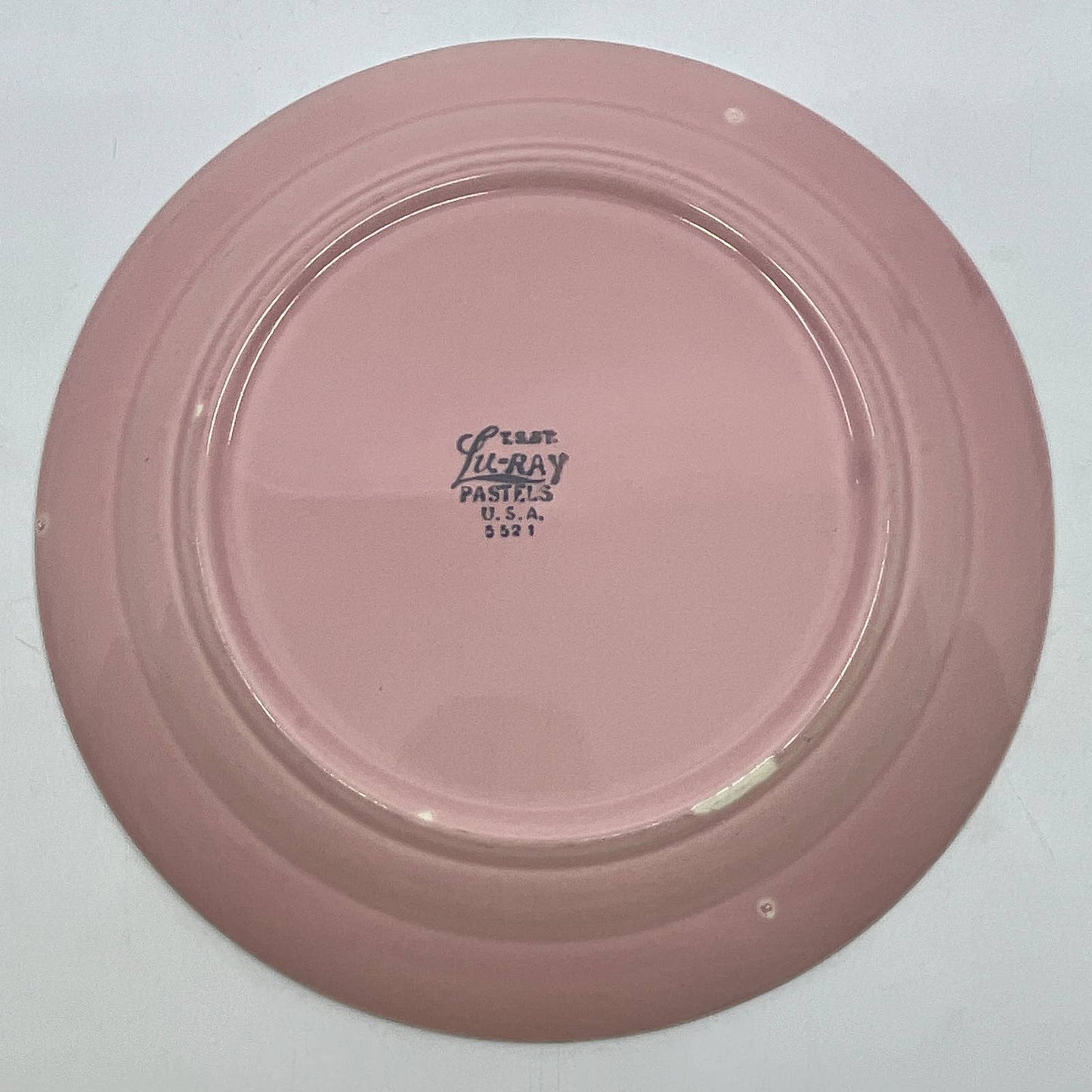 Vintage Lu-Ray Pastels Pink 9 1/4" Dinner Plate T.S.&T. TI3