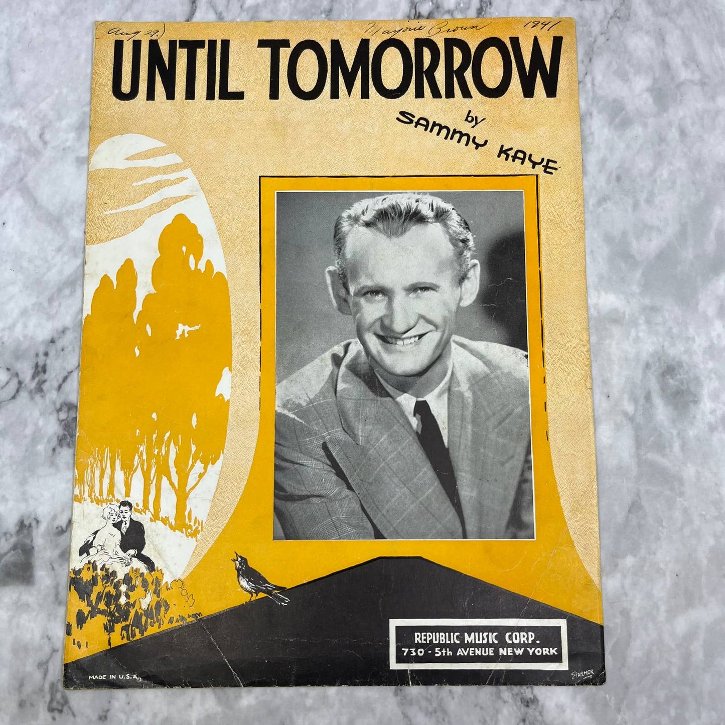 1940 Vintage Until Tomorrow Sheet Music Sammy Kaye TH1