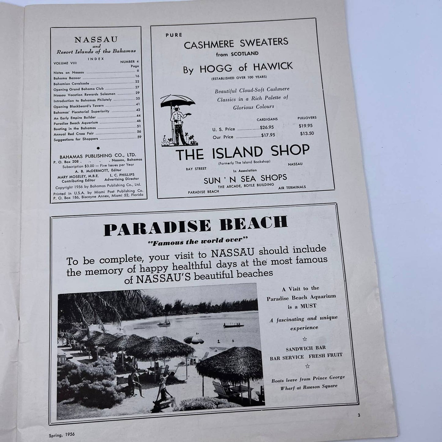 1956 Nassau and Bahamas Resort Islands Tourist Guidebook Jan Rylander TH8
