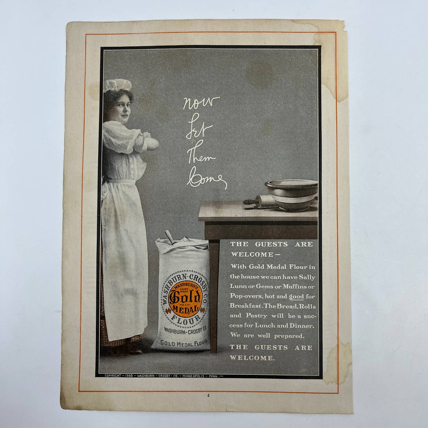 1908 Washburn Crosby Co. Gold Medal Flour Advertisement AC8