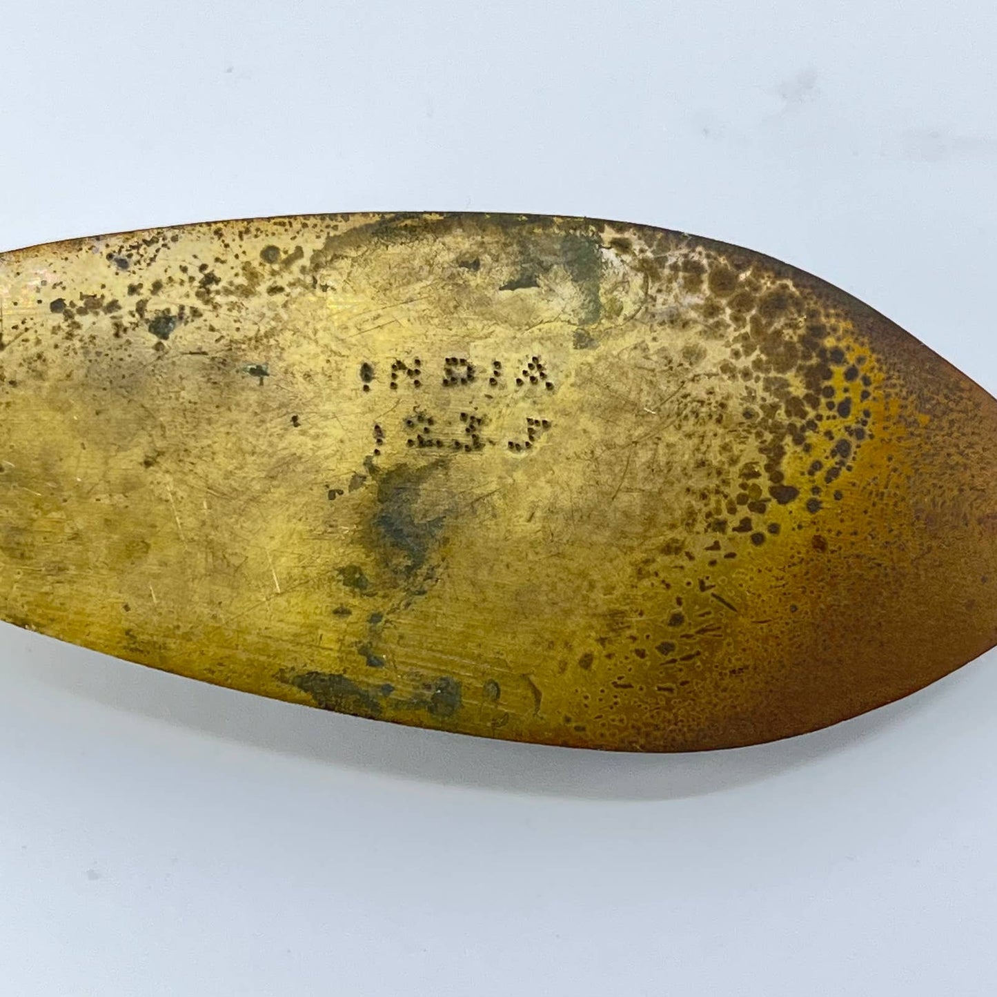 Vintage Brass Etched Shoe Ash Tray Incense Burner India 4” SD1