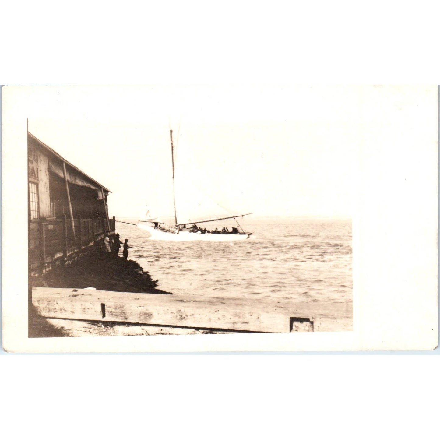 Antique Postcard RPPC Sailboat c1910 SE8