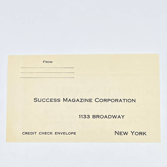 1920s Orison Swett Marden Success Magazine Subscription Envelope Blank AC2