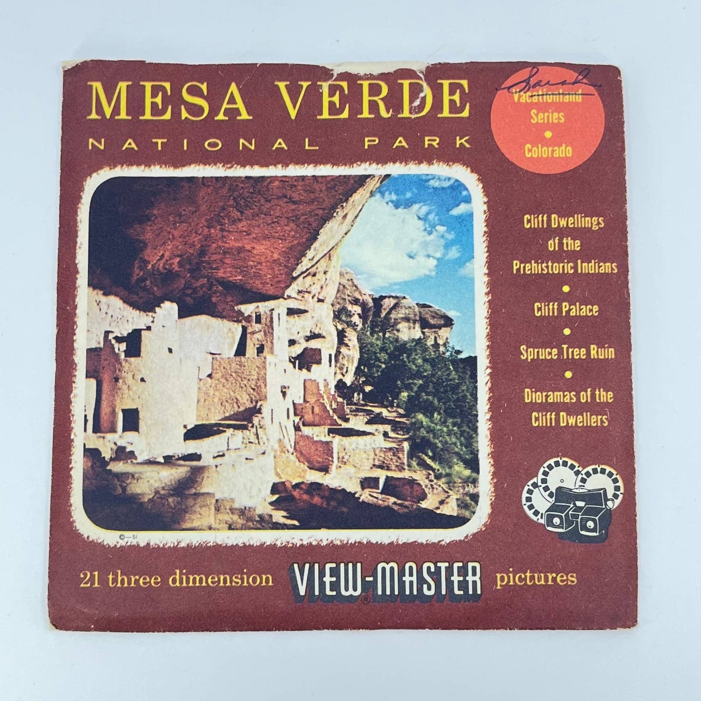 Vintage 1949 View Master Mesa Verde National Park reels 226, 227 and 9055 SD2