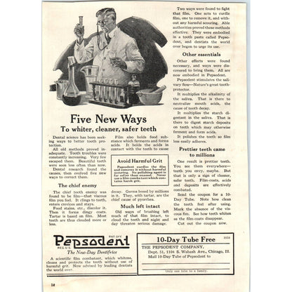 c1920 Harper's Magazine Ad - Pepsodent The New-Day Dentifrice TF6-1