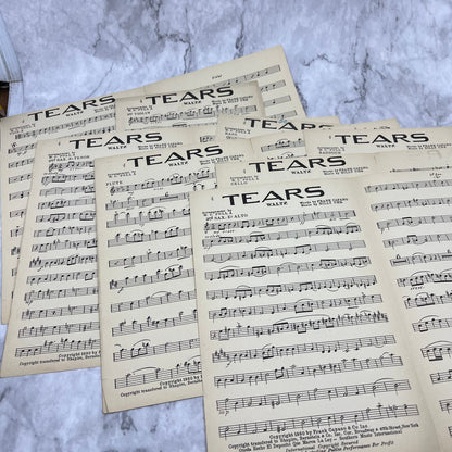 1930 TEARS Waltz Big Band Chart Arrangement Orchestration Sheet Music V38