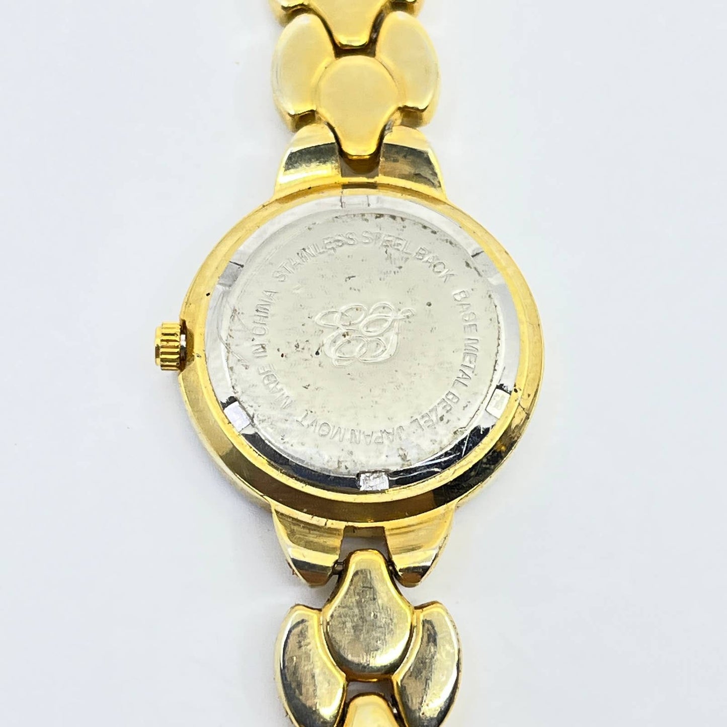 Elizabeth Taylor Quartz Watch White Diamonds Rhinestone Gold Tone ET SD5