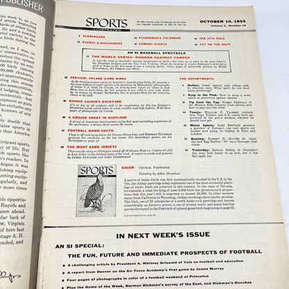 SPORTS ILLUSTRATED OCTOBER 10 1955 BIRD HUNTING COVER Chukar Partridge TE8