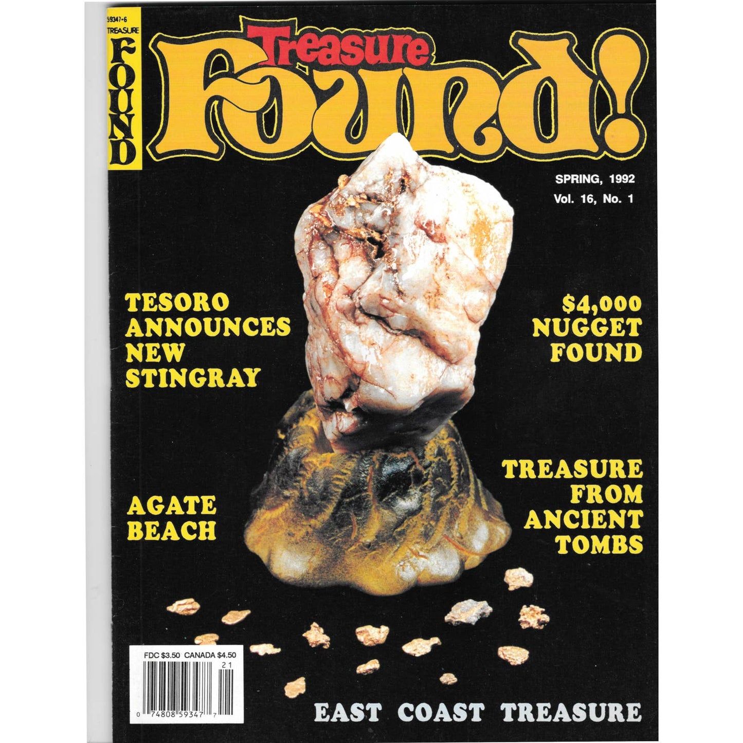 Treasure Found! Magazine 1992 Spring Metal Detecting Gold Diamonds M2