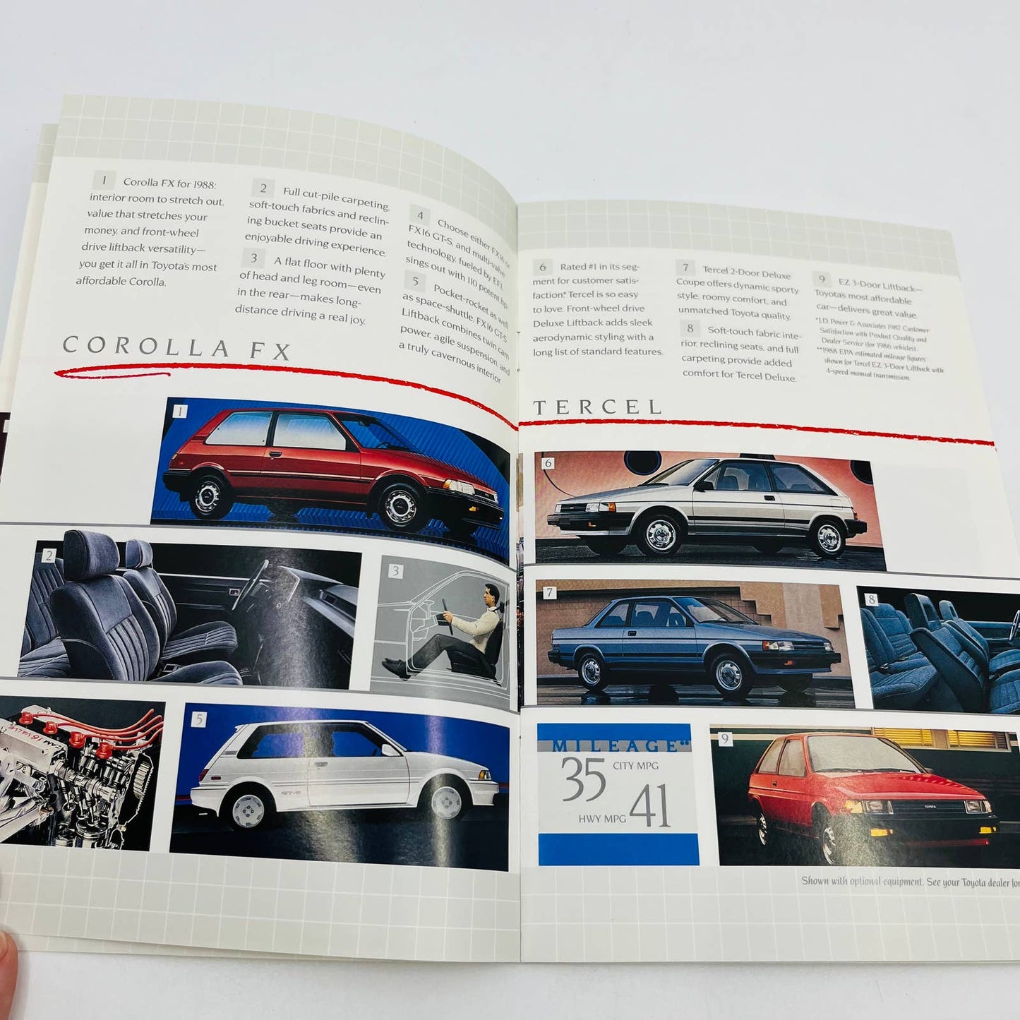 1988 Toyota Cars And Trucks Brochure Catalog Camry Tercel Corolla Supra BA1