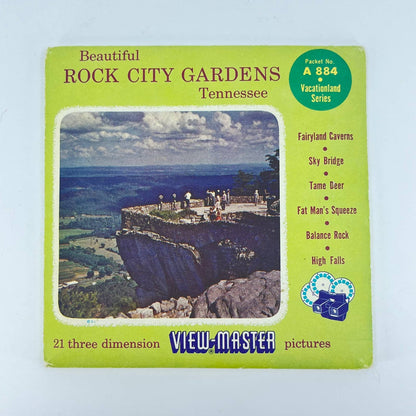 1956 A884 Beautiful Rock City Gardens Lookout Mountain TN view-master Pack SD2