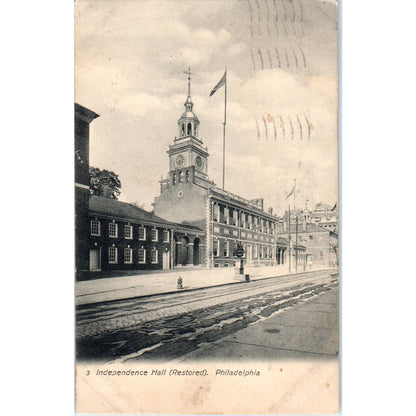 1907 Postcard Independence Hall (Restored) Philadelphia PA TI1-1