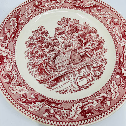 1960s Memory Lane Royal Ironstone Dinner Plate Dog & Oxen Scene 10” Set of 4 TD1