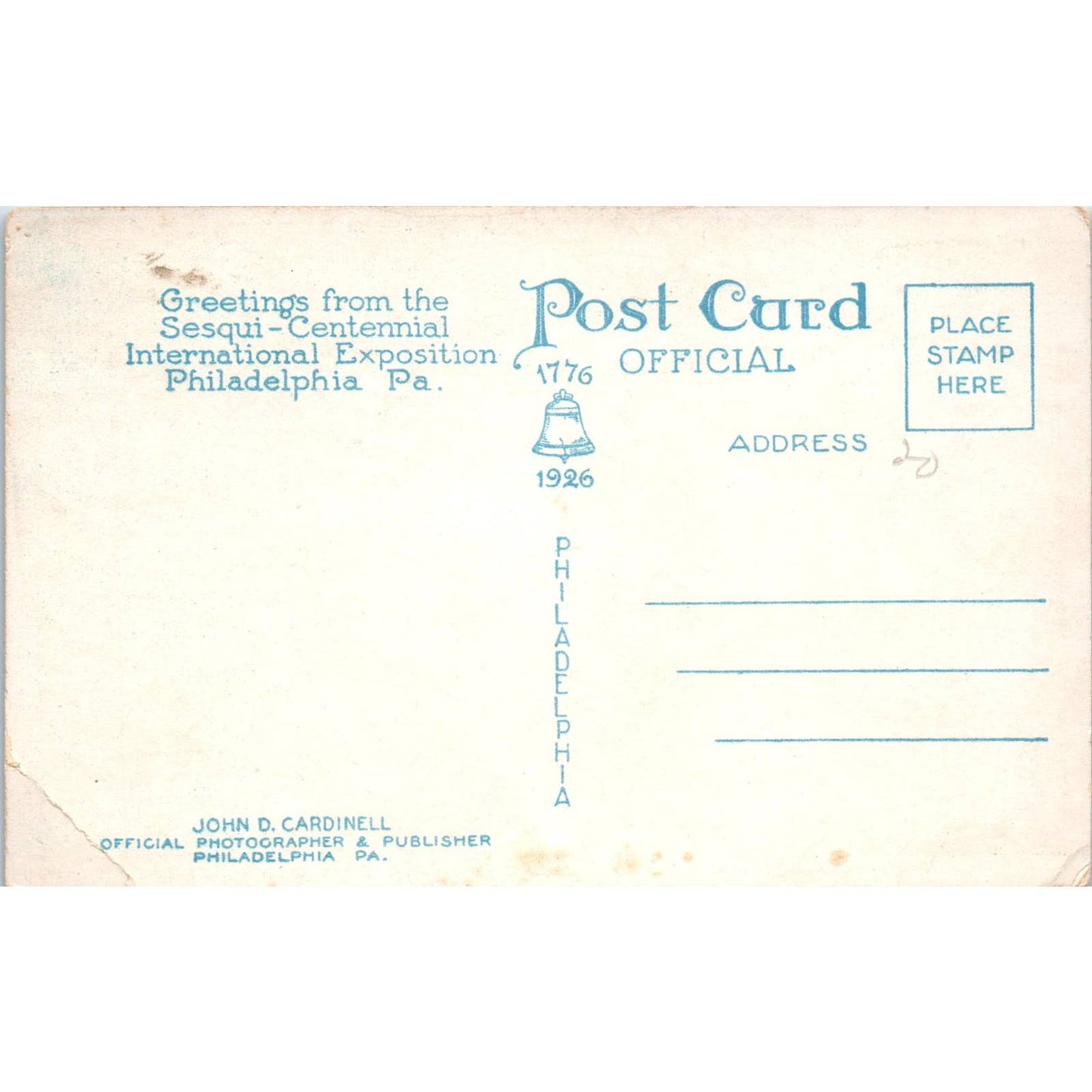 1926 Philadelphia Sesquicentennial Exposition Main Parkway - Postcard TJ9-P1