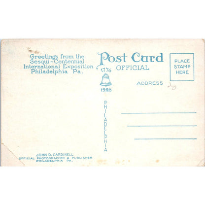 1926 Philadelphia Sesquicentennial Exposition Main Parkway - Postcard TJ9-P1