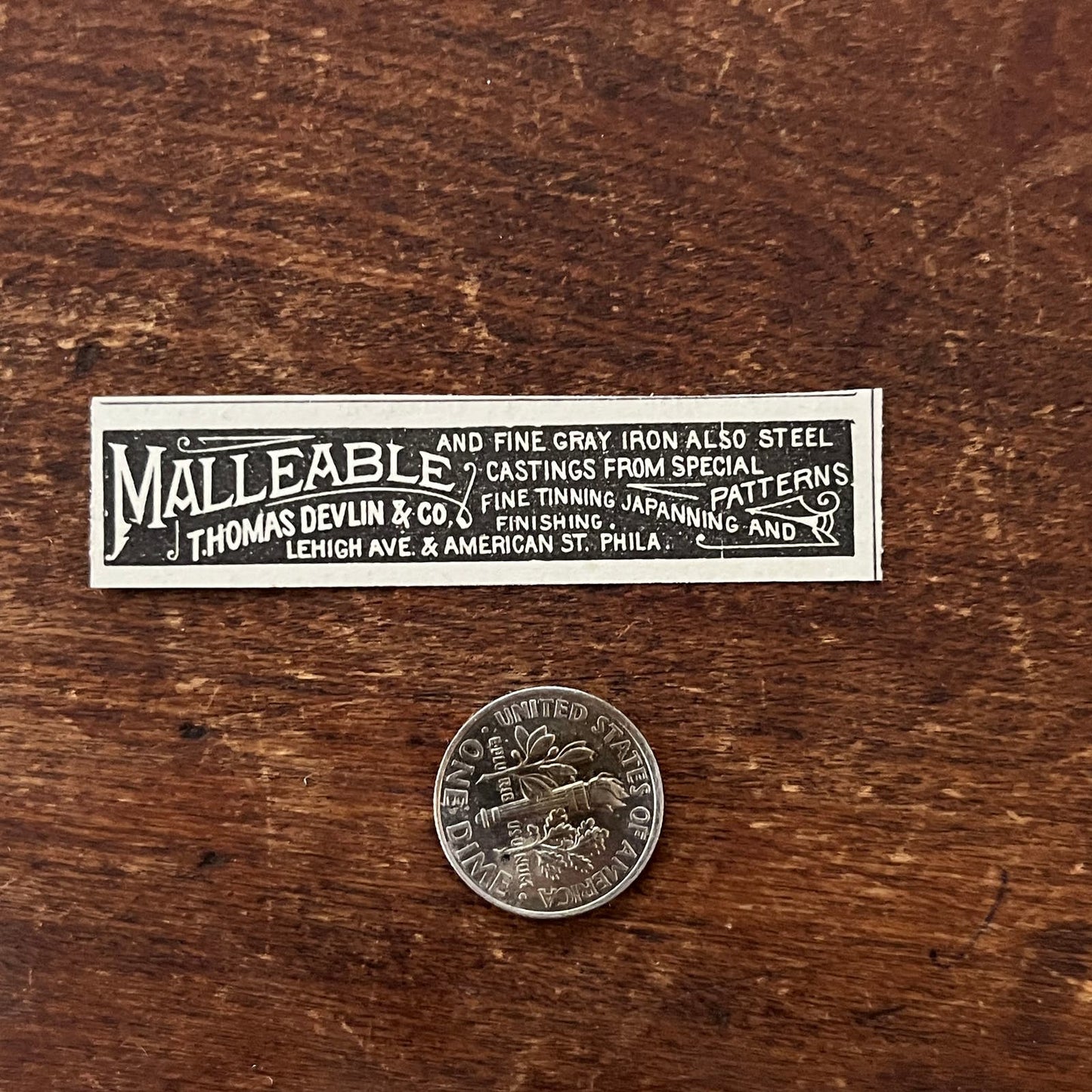 Malleable Iron Thomas Devlin & Co. Philadelphia Original Advertisement AD8-P28