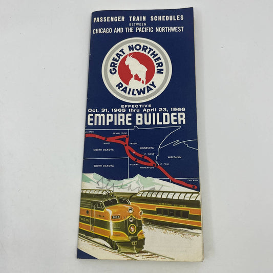 1965 Great Northern Railway Timetable Empire Builder TG6