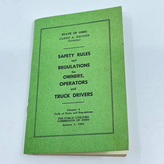1964 Safety Rules and Regulations for Owners, Operators & Truck Drivers Ohio TE2