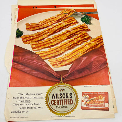 1940-60 Set of 8 Processed Meat Related Original Print Ads TA8