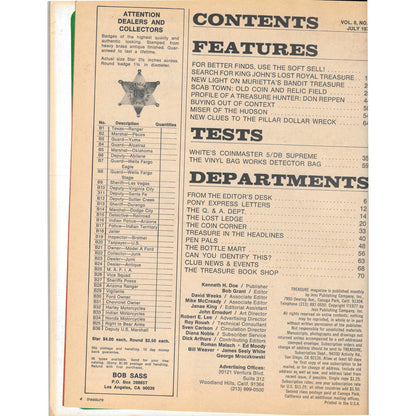 Treasure Magazine - Treasure Hunting Metal Detecting July 1977 M3