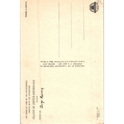 Palacio De Cortés-Cuernavaca Fresco de Diego Rivera Original Postcard TK1-P20