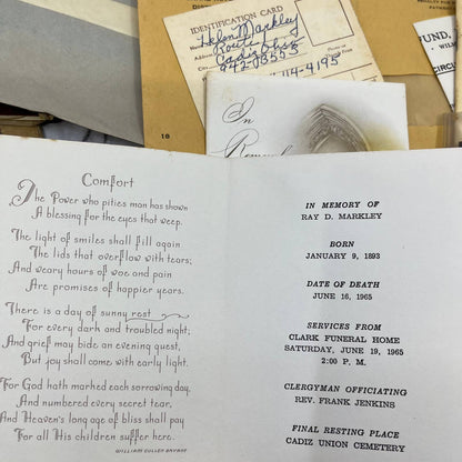 1917-1965 Huge Genealogy Lot Ray & Helen Markley Cadiz Ohio TJ8