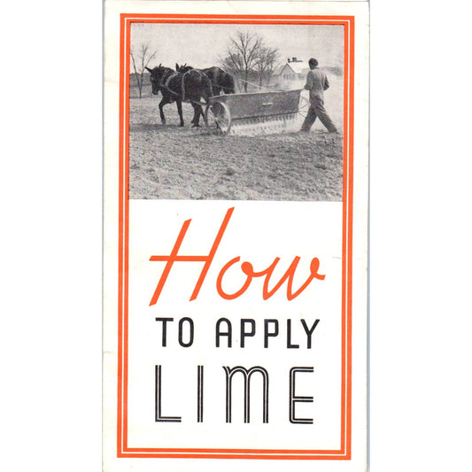 Vintage Info Brochure How To Apply Lime Lime National Lime Association SE5