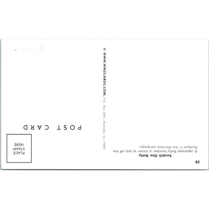 Japanese Betty Bomber Destroyed off Ryukyus Okinawa Campaign Postcard TK1-22