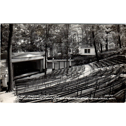 Salvation Army Camp Wonderland Amphitheatre Camp Lake WI RPPC Postcard TJ9-P3