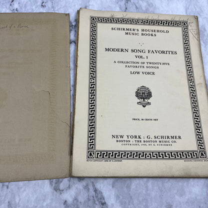 1908 Schirmer's Household Music Books Modern Song Favorites Vol. 1 V38