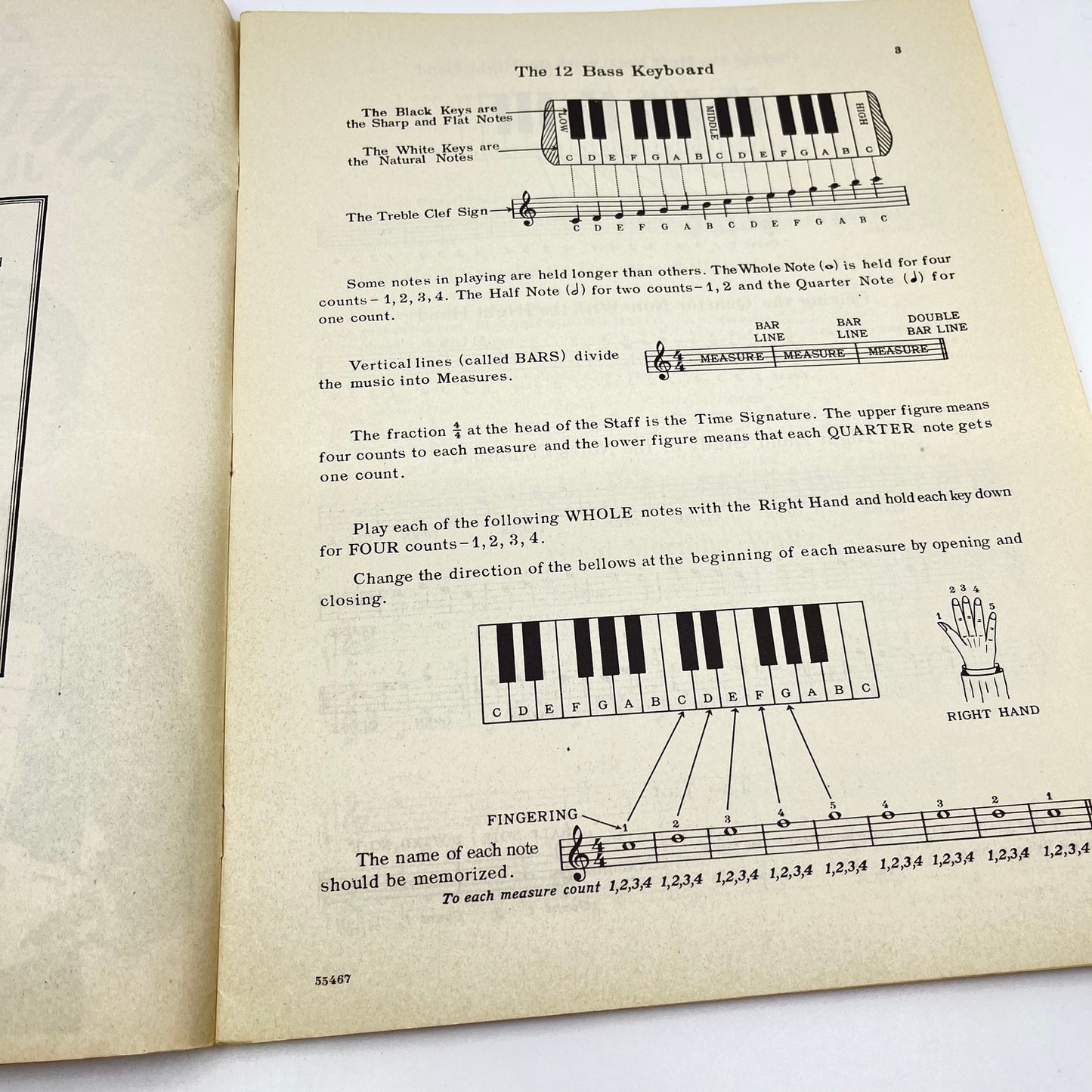 1949 Antonio Zordan's Piano Accordion Junior Method Treble Clef Edition V43-1