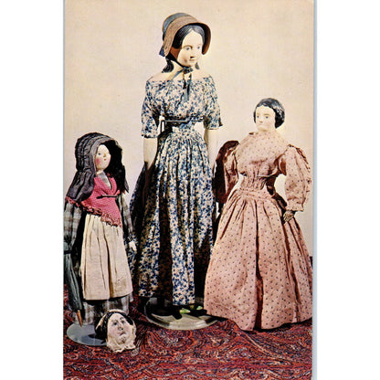 Papier Mache and Rawhide Doll Mary Merritts Doll Museum Original Postcard PB6