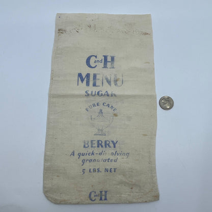 Vintage Sugar Sack - C & H Menu California & Hawaiian Sugar Refining Co 13" TF5