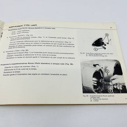 1970 Citroën DS Injection Electronique Owner’s Manual Notice D’Emploi French BA1