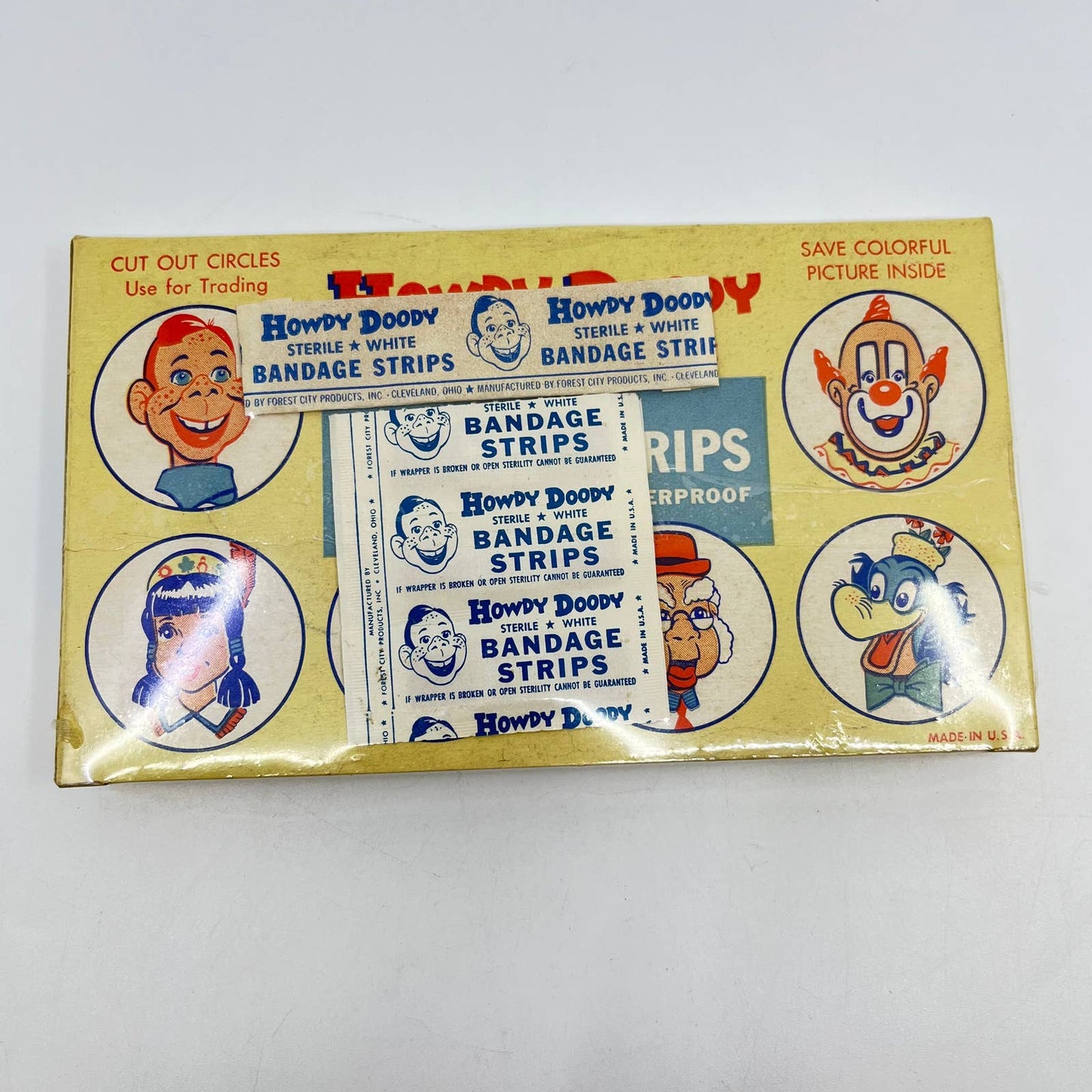 1950s Howdy Doody Bandage Strips With Box and Picture NEW UNOPENED SEALED TE5