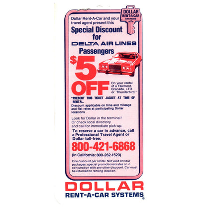 1978 Delta Airlines Ticket Jacket SE4