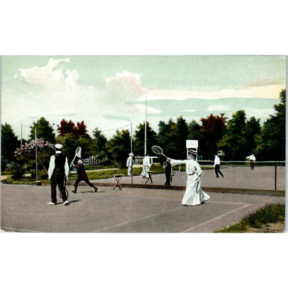 Victorian Tennis Match Original Postcard TK1-23-3