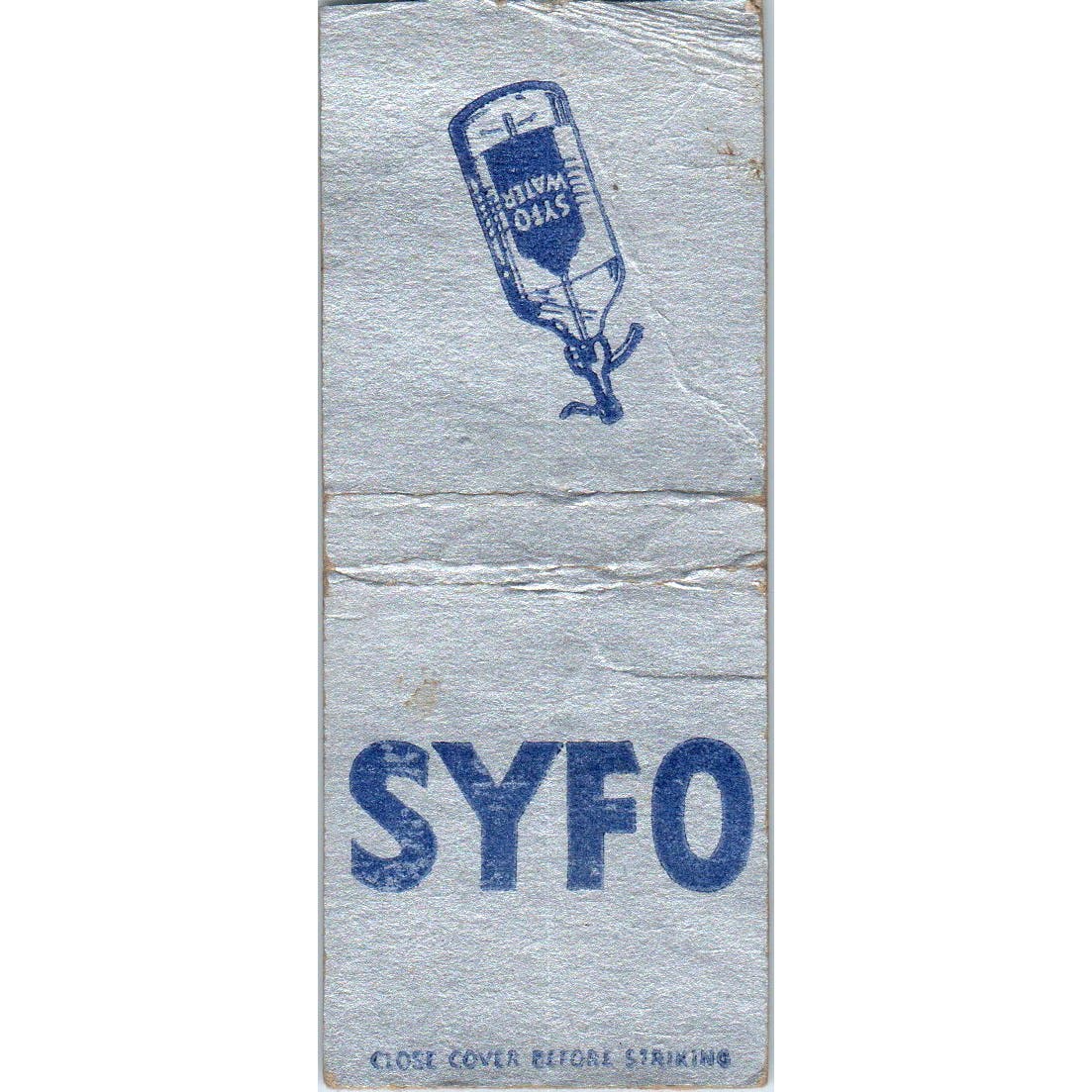 SYFO Water Advertising Matchbook Cover SA9-M6