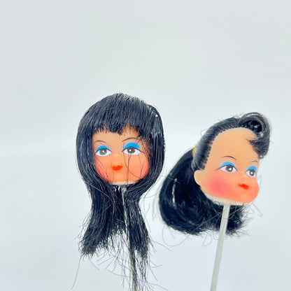 Vintage NOS Doll Head With Long Pick Lot of 2 SD1
