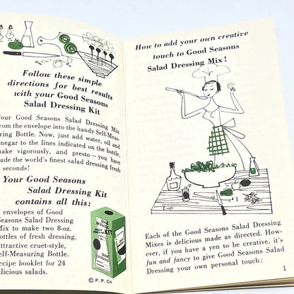 1950s Salad Recipe Booklet Good Seasons Salad Dressing Mix AC2