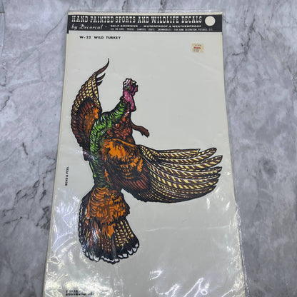 1979 NEW NOS Decorcal Sports & Wildlife Decal W-22 Wild Turkey Hunting FL5