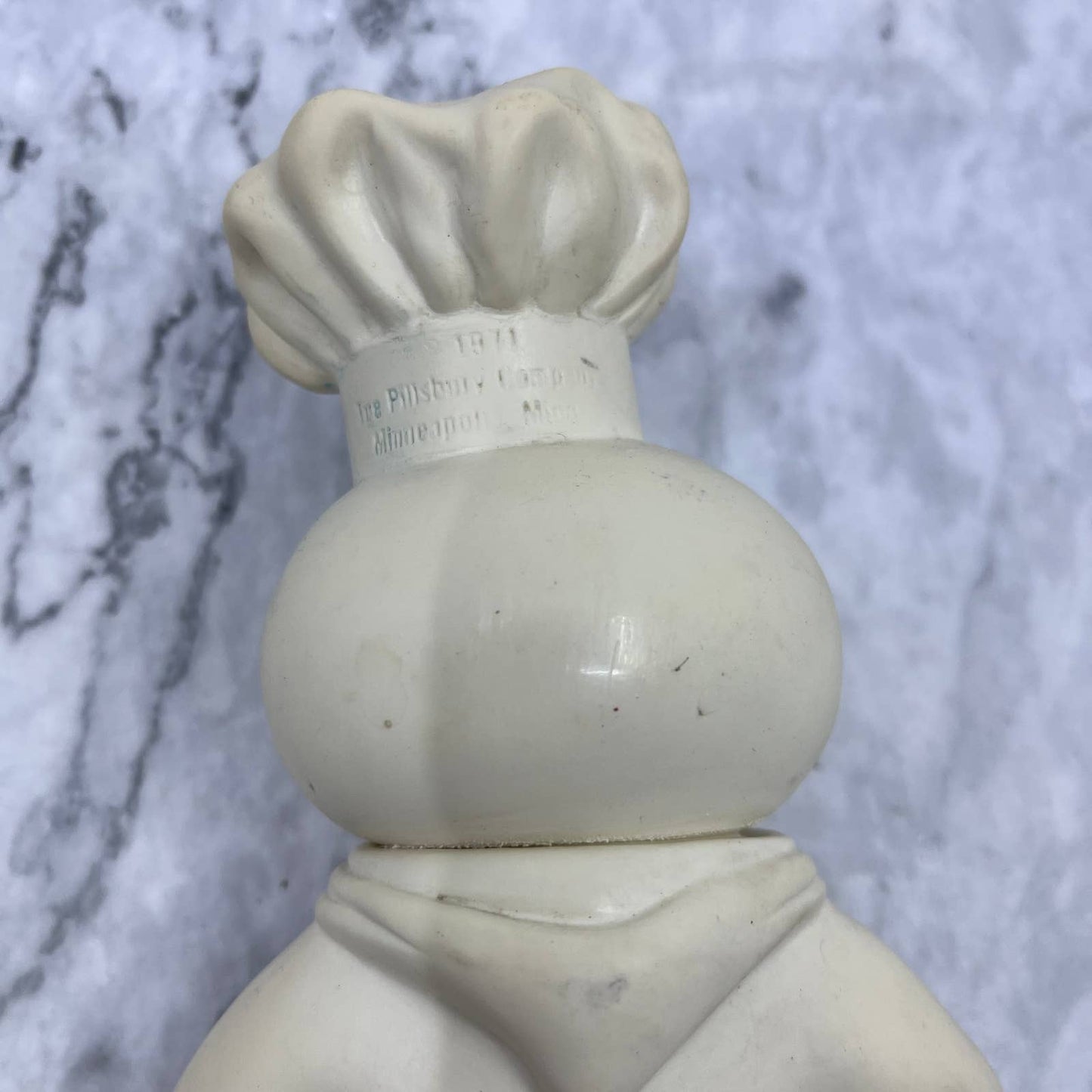 1971 Vintage the Pillsbury Doughboy Poppin Fresh Swivel Head 7” Vinyl Doll TD8