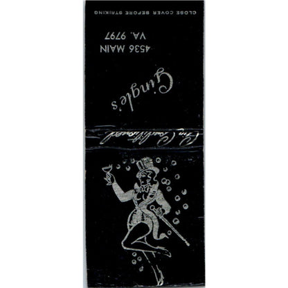 Gingle's Bar Kansas City MO Advertising Matchbook Cover MM9-4